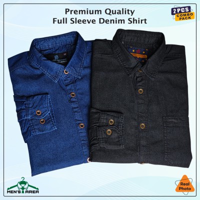 Denim Full Sleeve Single Pocket (Black & Dark Blue)