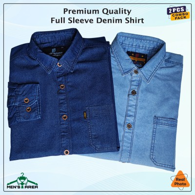 Denim Full Sleeve Single Pocket (Dark Blue & Light Blue)