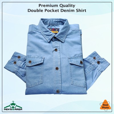 Denim Full Sleeve Double Pocket (Light Blue)