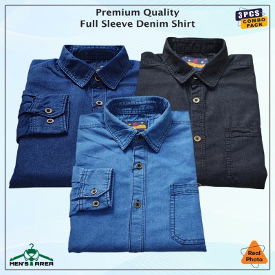 Denim Full Sleeve Single Pocket (Light, Dark Blue & Black)