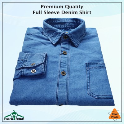 Denim Full Sleeve Single Pocket (Mid Blue)