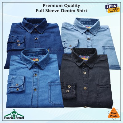 Denim Full Sleeve Single Pocket (Light, Mid, Dark Blue & Black)