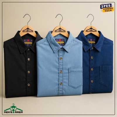 Denim Full Sleeve Single Pocket (Light, Dark Blue & Black)