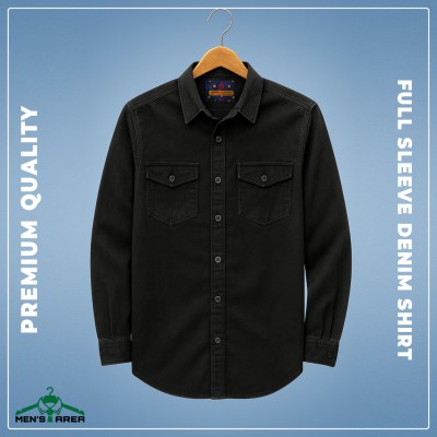 Denim Full Sleeve Double Pocket (Black)