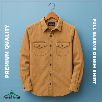 Denim Full Sleeve Double Pocket (Khaki)