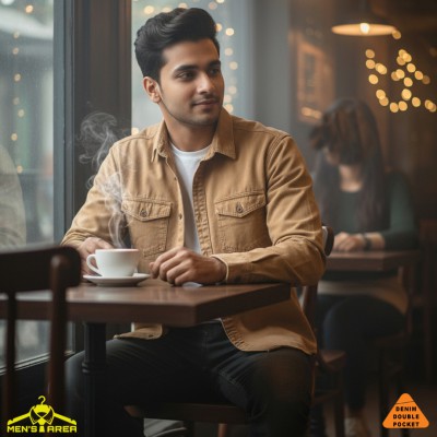 Denim Full Sleeve Double Pocket (Khaki)