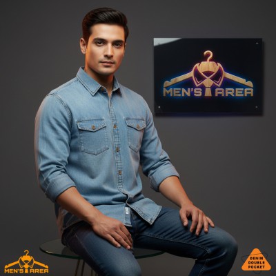 Denim Full Sleeve Double Pocket (Light Blue)