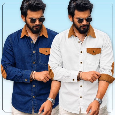 Contrast Design Denim