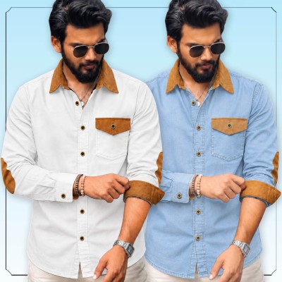 Contrast Design Denim